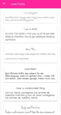 Love Fonts android App screenshot 1